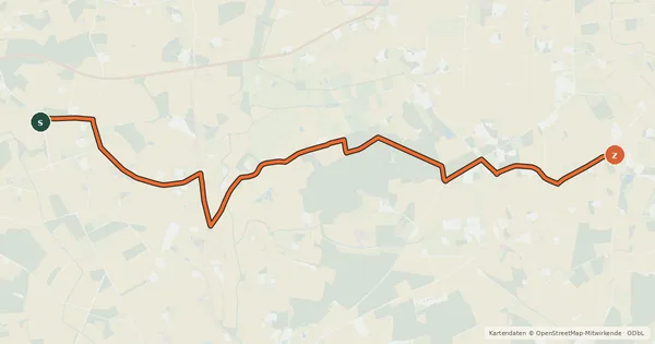 Kartenübersicht der Radroute Radroute 30-76