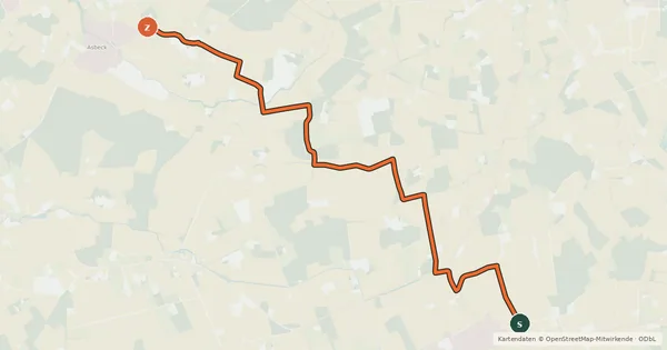Kartenübersicht der Radroute Radroute 30-90