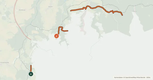 Kartenübersicht der Radroute Radroute 3017