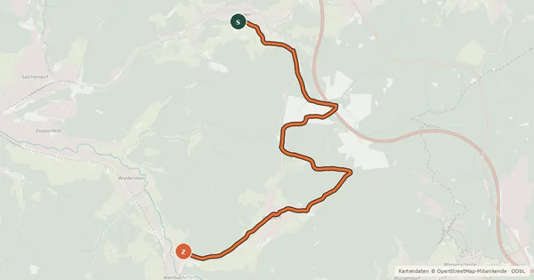 Kartenübersicht der Radroute Radroute 31-32