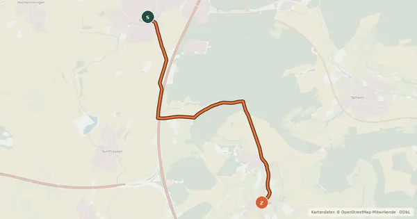 Kartenübersicht der Radroute Radroute 31-43