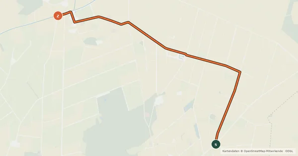 Kartenübersicht der Radroute Radroute 31-47