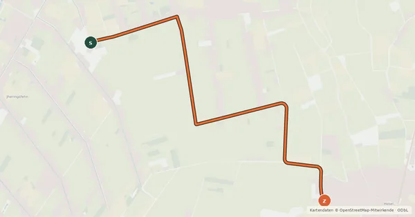 Kartenübersicht der Radroute Radroute 31-62