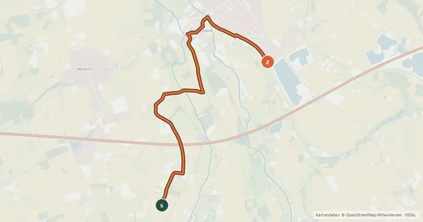 Kartenübersicht der Radroute Radroute 32-33