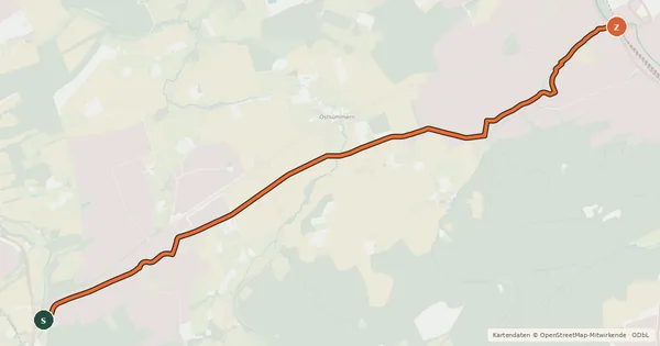 Kartenübersicht der Radroute Radroute 32-34