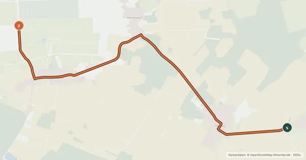 Kartenübersicht der Radroute Radroute 32-36