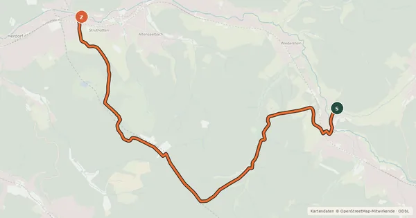 Kartenübersicht der Radroute Radroute 32-56