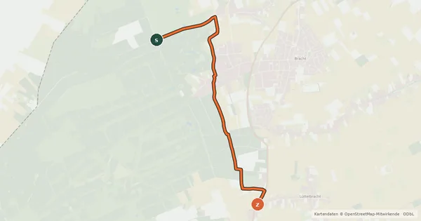 Kartenübersicht der Radroute Radroute 32-59