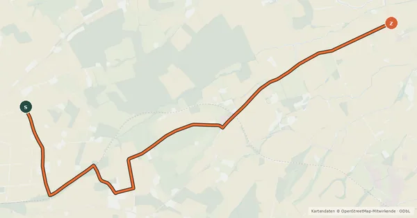 Kartenübersicht der Radroute Radroute 32-69
