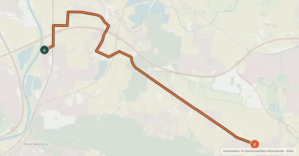 Kartenübersicht der Radroute Radroute 33-35