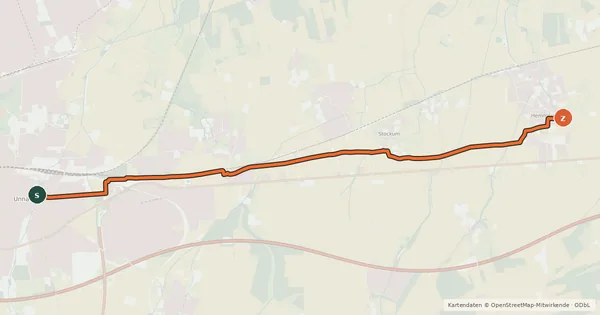 Kartenübersicht der Radroute Radroute 33-35