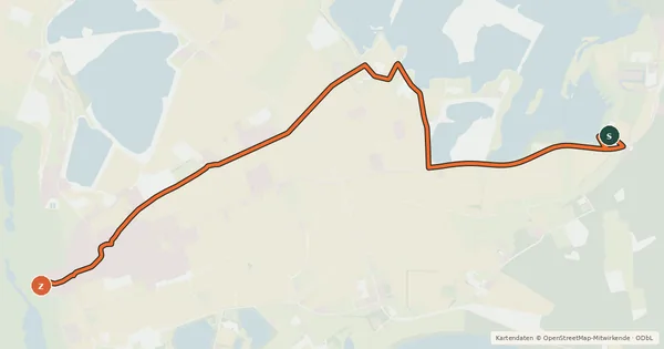 Kartenübersicht der Radroute Radroute 33-35