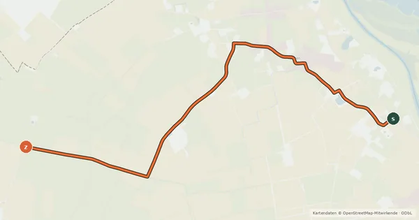 Kartenübersicht der Radroute Radroute 33-35