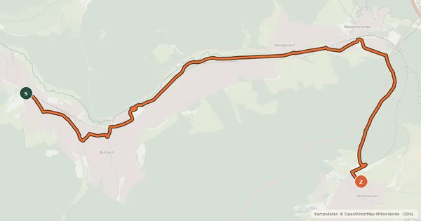 Kartenübersicht der Radroute Radroute 33-36