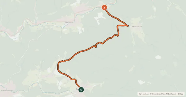 Kartenübersicht der Radroute Radroute 33-39