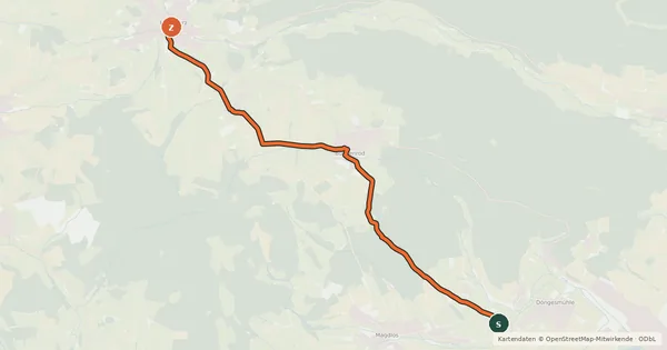 Kartenübersicht der Radroute Radroute 33-55