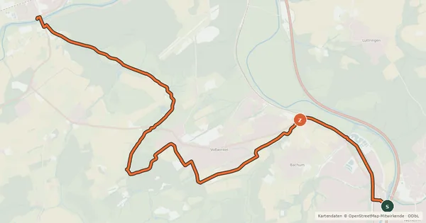 Kartenübersicht der Radroute Radroute 33-82