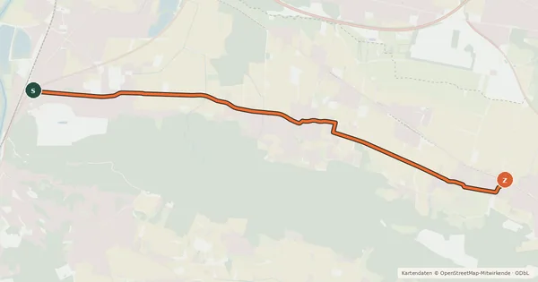 Kartenübersicht der Radroute Radroute 34-35
