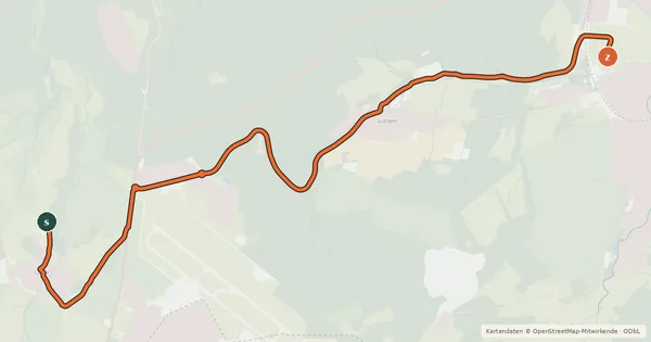 Kartenübersicht der Radroute Radroute 34-35