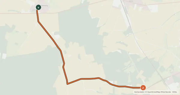 Kartenübersicht der Radroute Radroute 34-42