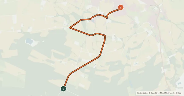 Kartenübersicht der Radroute Radroute 34-58
