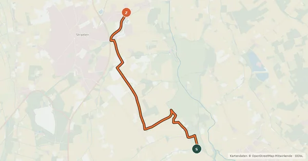 Kartenübersicht der Radroute Radroute 34-75
