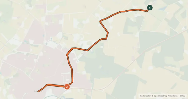 Kartenübersicht der Radroute Radroute 34-83