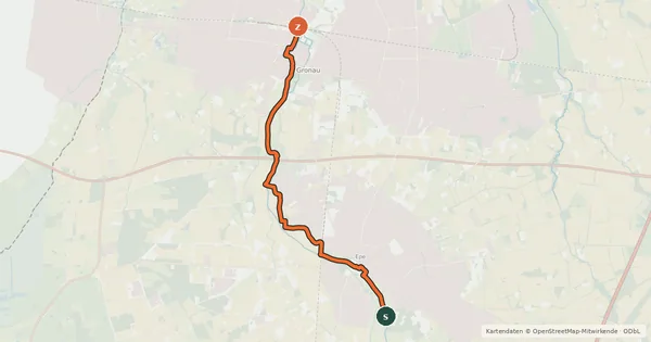 Kartenübersicht der Radroute Radroute 34-87