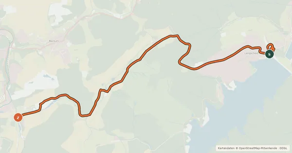 Kartenübersicht der Radroute Radroute 35-68