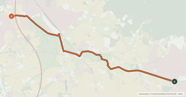 Kartenübersicht der Radroute Radroute 35-70