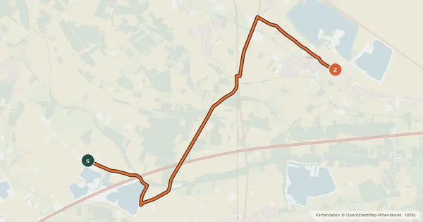 Kartenübersicht der Radroute Radroute 36-37