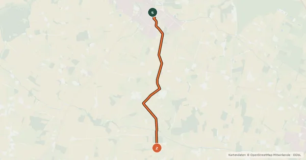 Kartenübersicht der Radroute Radroute 36-38