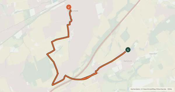 Kartenübersicht der Radroute Radroute 36-42
