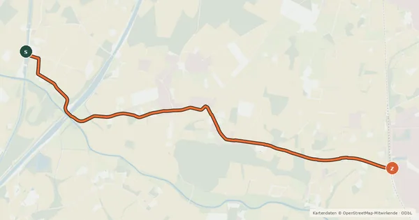 Kartenübersicht der Radroute Radroute 36-43
