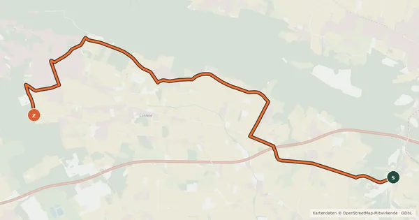 Kartenübersicht der Radroute Radroute 36-43
