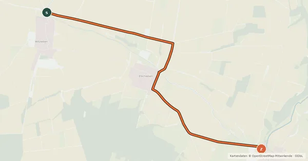 Kartenübersicht der Radroute Radroute 36-43