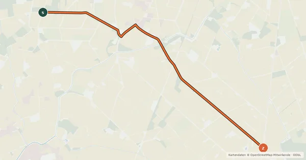Kartenübersicht der Radroute Radroute 36-65