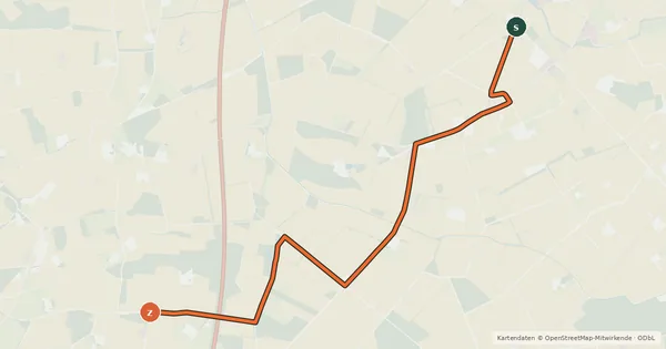 Kartenübersicht der Radroute Radroute 36-82