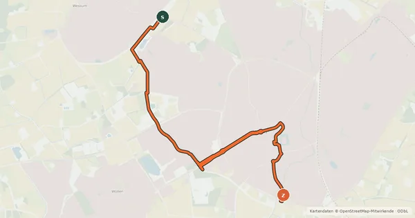 Kartenübersicht der Radroute Radroute 36-86