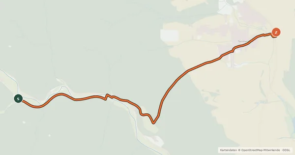 Kartenübersicht der Radroute Radroute 37-38
