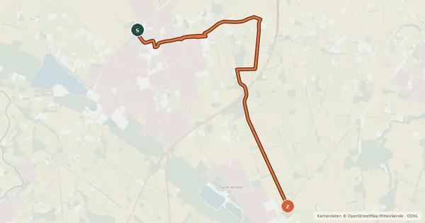 Kartenübersicht der Radroute Radroute 37-39