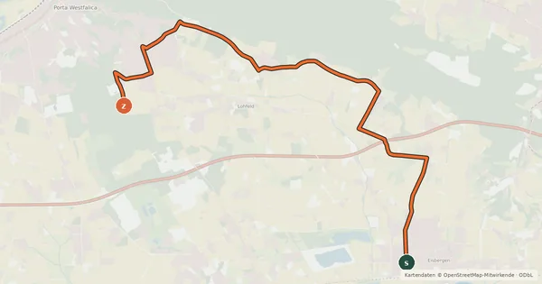 Kartenübersicht der Radroute Radroute 37-43