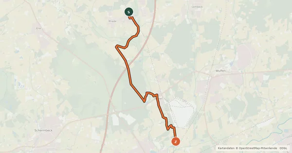 Kartenübersicht der Radroute Radroute 37-45