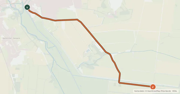 Kartenübersicht der Radroute Radroute 37-77