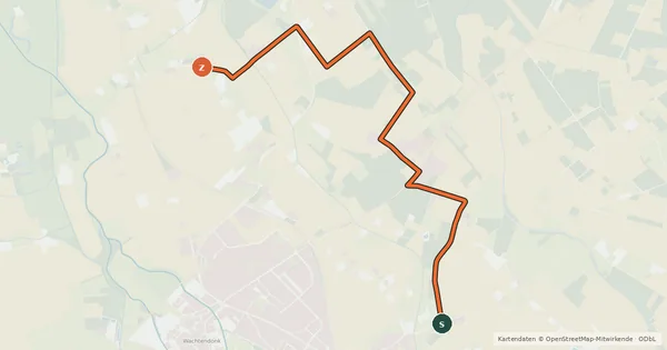 Kartenübersicht der Radroute Radroute 38-39