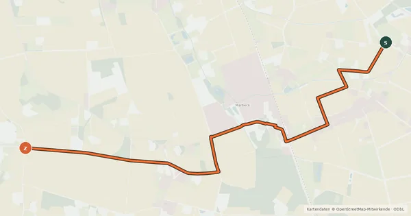 Kartenübersicht der Radroute Radroute 38-41