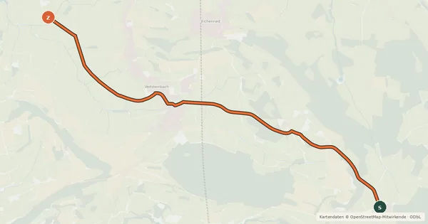 Kartenübersicht der Radroute Radroute 38-46