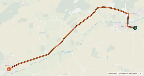 Kartenübersicht der Radroute Radroute 38-55