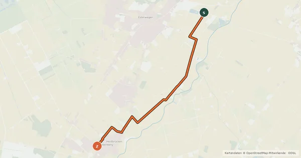 Kartenübersicht der Radroute Radroute 38-85