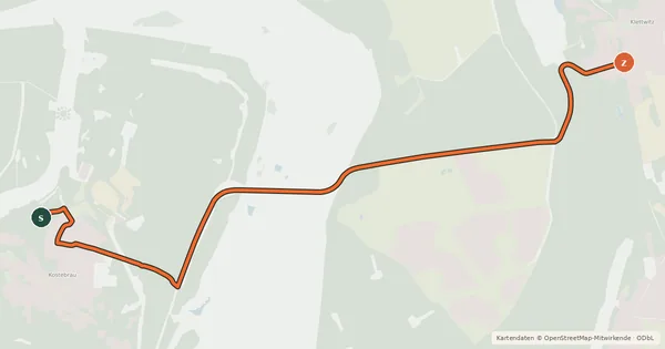 Kartenübersicht der Radroute Radroute 39-40
